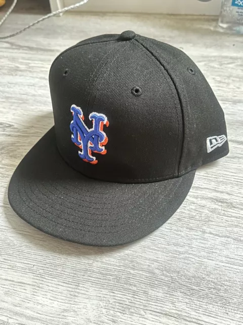 NEW ERA BLACK New York Mets Alternate Fitted Cap Size 7 5/8 $25.00 ...
