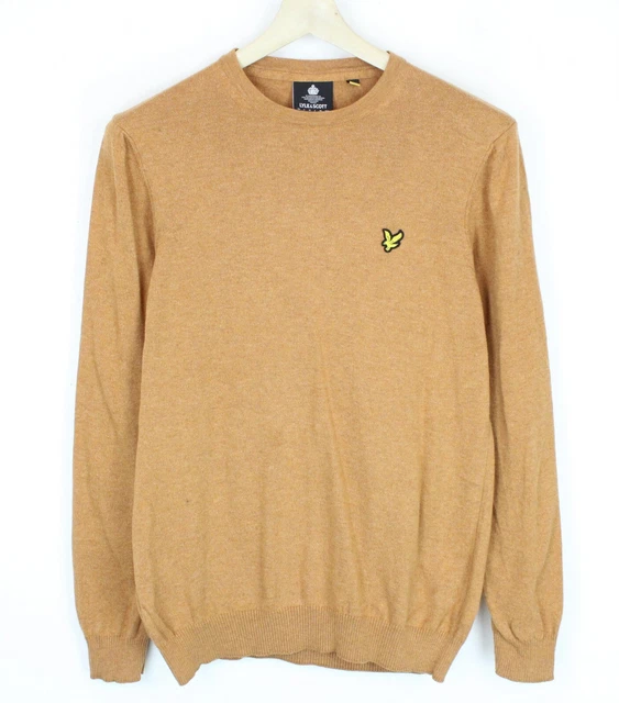 Lyle & Scott Maglione Uomo Medio Merino Misto Lana Maglia Pullover Melange