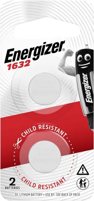 Energizer 1632 Lithium Coin Battery 2 Pack