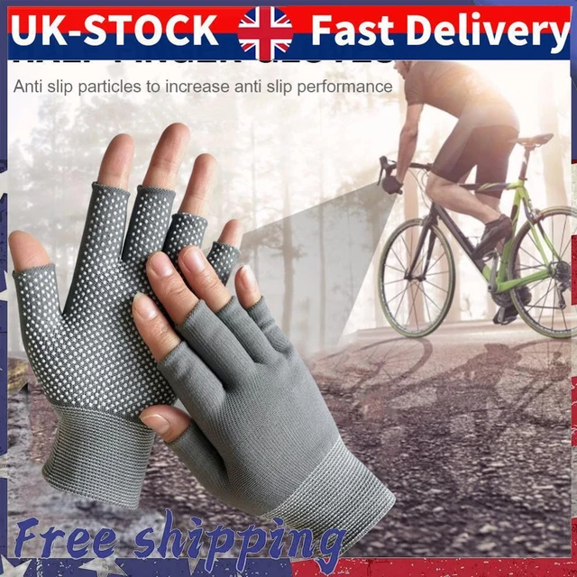 Fingerless Outdoor Bicycle Anti-skid Half Finger Fishing Gloves (Grey)