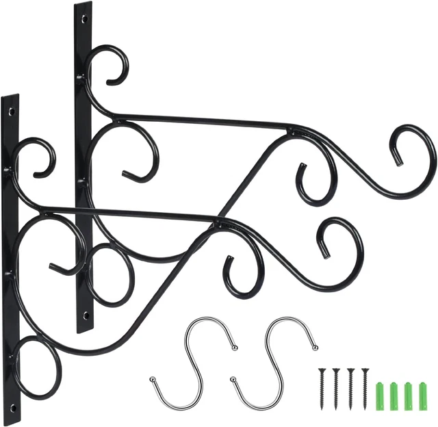 Matogle 2 Stück Blumenampel Halterung Blumenhaken Wand Haken für Wandhalter B