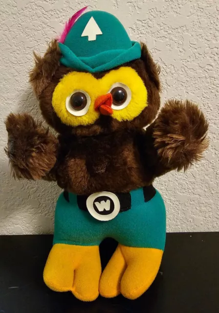 1976 Woodsey Owl Plush Daiken Co VTG Vintage Give a Hoot Don't Pollute