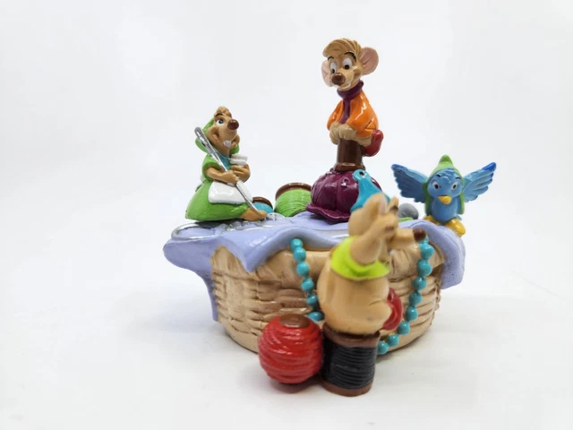 Pvc Mice DISNEY STORE LI'L Classic PVC Figure Cinderella Mice Sewing Basket Gus ...