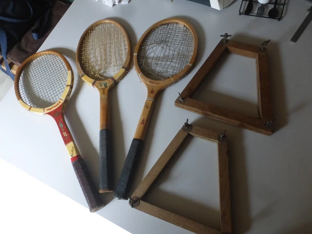 Lot De 3 Mini Raquettes De Tennis Avec Balles MUCKLILY - Pour Maison De Poupée, Décoration, Accessoire Photo