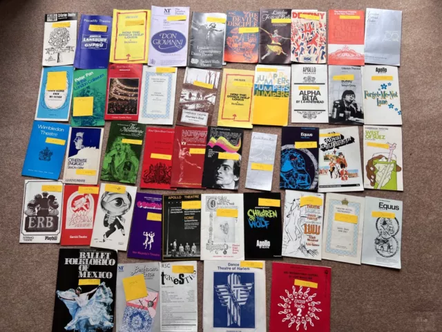 100  West End Theatre  1970s Programmes - excellent condition.