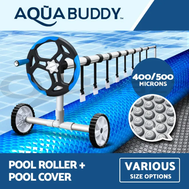 Aquabuddy Pool Cover Covers Solar Blanket 400 500 Micron Roller Swimming Bubble
