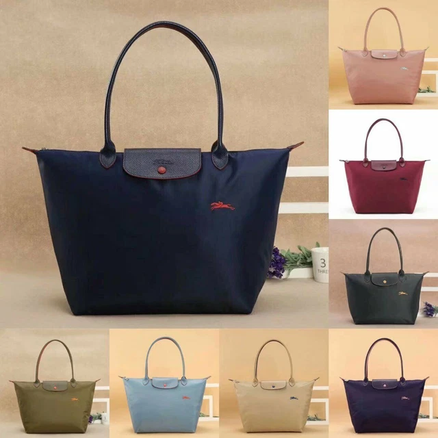 Longchamp Le Pliage Nylon Tote Bag Horse Embroidery Travel Handbag Large & Small 2