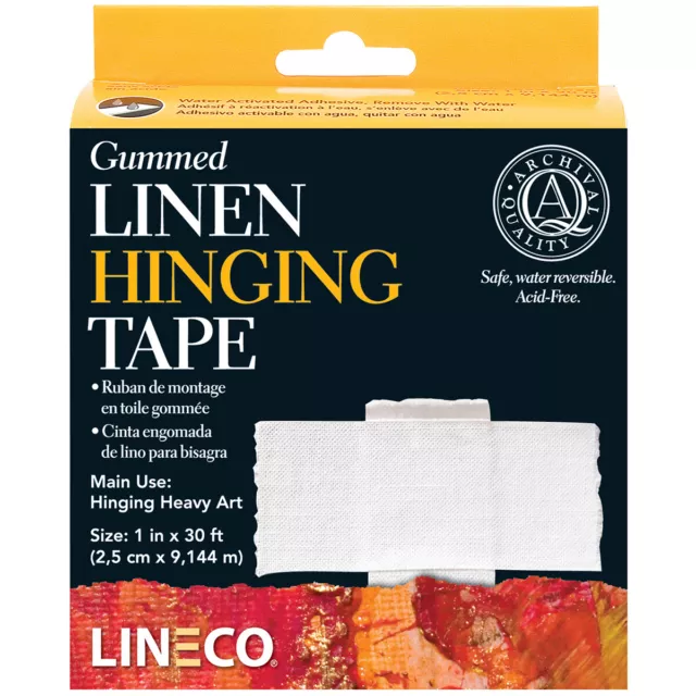 Lineco Gummed Linen Hinging Tape-1"X30' L5331025