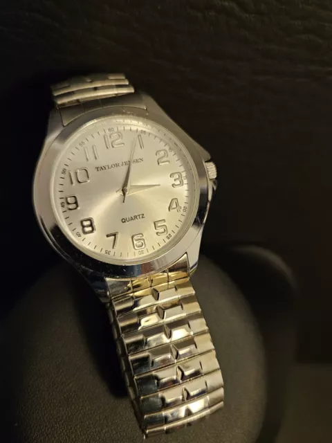 TAYLOR JENSEN QUARTZ MEN S Wrist Watch Working CN26113DG FLEX BAND 25.00 PicClick