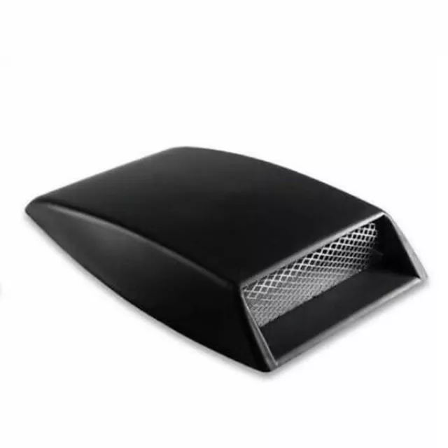 Air Flow Intake Turbo Bonnet Hood Scoop Vent Auto Car Cover Black Decorative