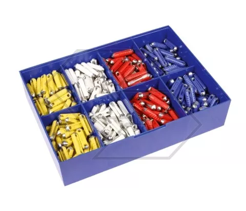 Kit assortimento 400 pz di fusibili cilindrici 25x6