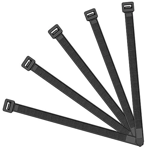 Black Zip Ties Heavy Duty Pack of 100 Cable Ties Secure Versatile and Durable