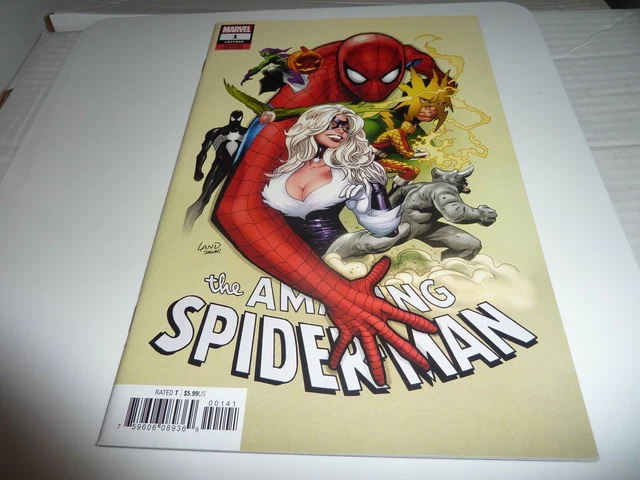 THE AMAZING SPIDER-MAN #1 LGY #802 Marvel 2018 Greg Land Party Variant NM 1st