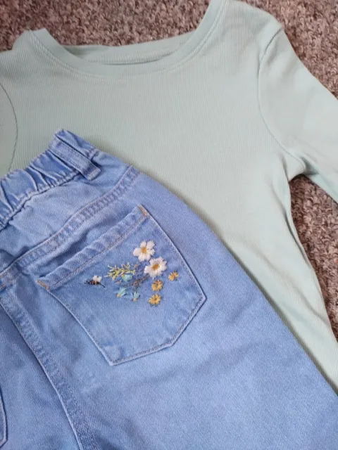 Girls Outfits Bundle Next Top,Jeans&Jeggings And George Unicorn Jumper 3-4 Years 10