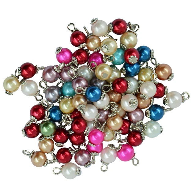 50Pcs Glasperle Kristall Charms baumeln Anhänger DIY Handwerk Erkenntnisse