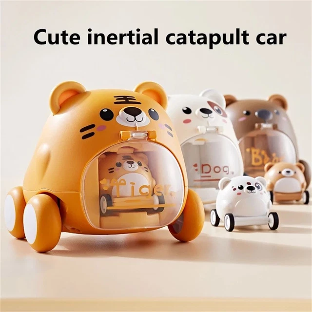 Animal Ejection Toy Interactive Toy Baby Toy Cars Cartoon Car for Babies