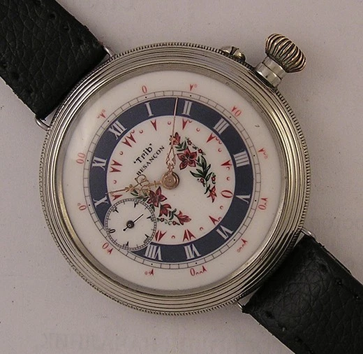 Montre à Gousset GAB Besançon (Dodane) - Années 50 - Argenté - Chronomètre Manuel - Occasion TB