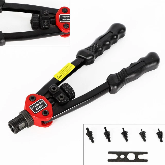RIVET NUT TOOL , Riveter Rivnut Gun Hand Blind Riveting Kit , Mandrel ...
