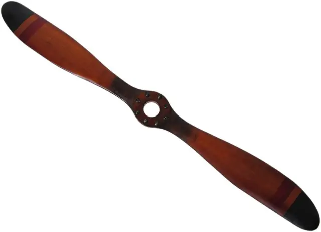 Wooden Airplane Propeller Vintage Aviation Home Wall Decor Traditional Brown