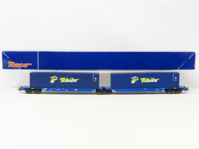 HO Scale Roco 66598 DB-AG German Articulated Flat Cars w/Containers