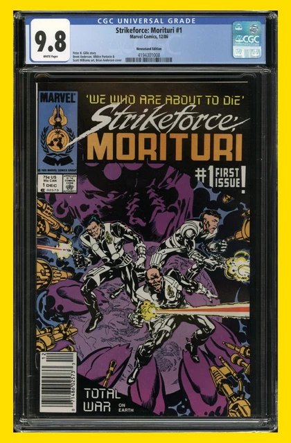 Marvel STRIKEFORCE: MORITURI #1 CGC 9.8 NM/MT White Pages 1986 NEWSSTAND