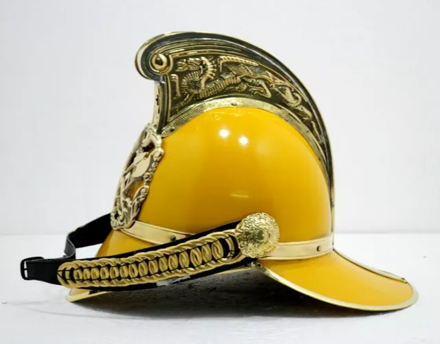 Casque de pompier en laiton de style antique portable réplique vintage de...