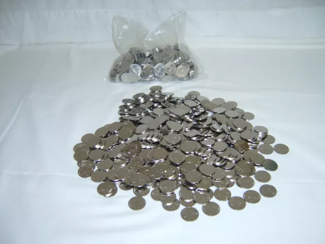 350 Liberty/Eagle Stainless Tokens For Pachislo Skill Slot Machines - Brand New