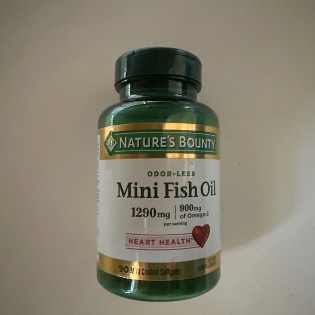 Nature's Bounty Mini Fish Oil 1290 mg|900 mg of Omega-3 - 90 Softgels