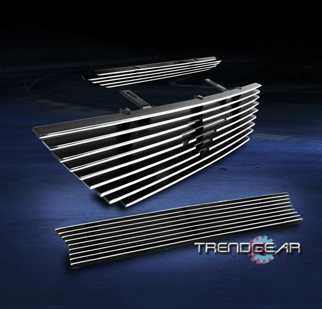 99-04 Ford Mustang V6 Saleen Scoop+Upper+Bumper Billet Grille Insert Logo Cutout