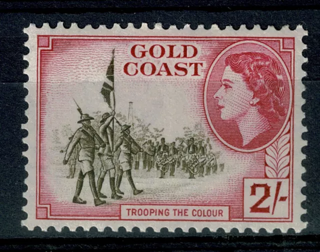 Gold Coast 1952 - 2/= Stamp - Trooping the Colours- Mounted Mint SG 162