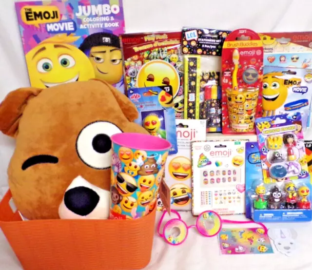 New Emoji Easter Toy Gift Basket Tween Birthday Teddy Bear Toys Make Up Play Set