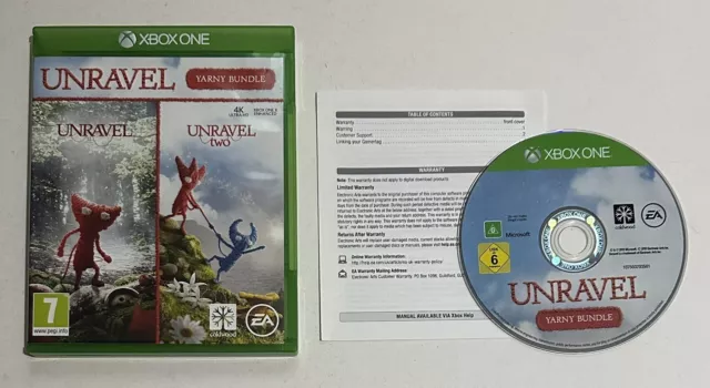 Unravel 1 und & 2 Yarny Bundle Microsoft Xbox One verpackt PAL