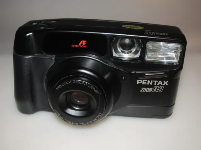 Pentax Zoom 90 35mm Compact Film Camera + Case  - Good Condition - Fully Working