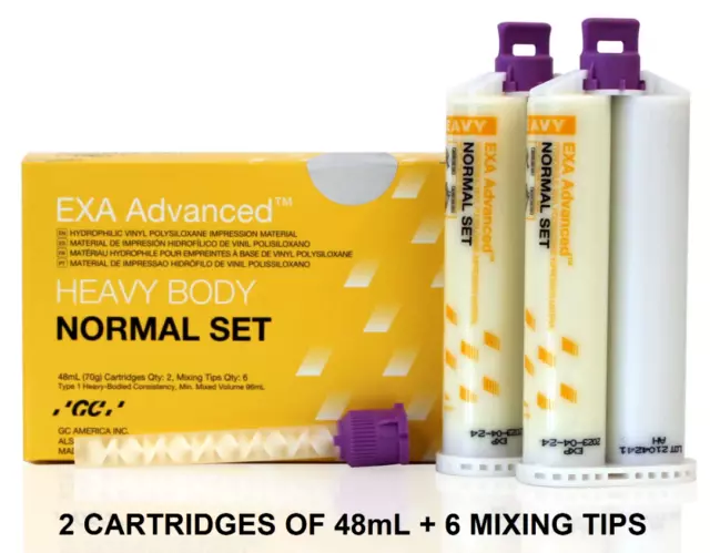 EXA Advanced™ Heavy Body Normal Set Impression Material 48mL + Tips by GC