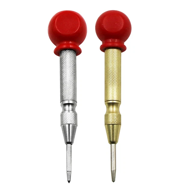 Automatic Center Pin Punch Spring Loaded Marking Starting Holes Tool Car Windows