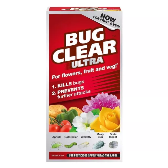 Bug Clear Ultra 200ml Flowers Fruit Vegetables Now used on Edible Crops