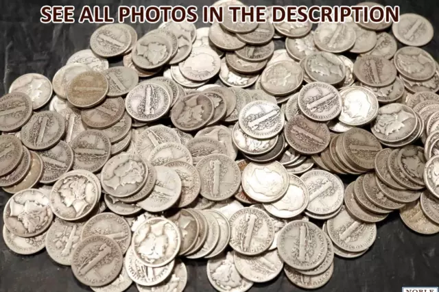 NobleSpirit No Reserve AS FOUND $21+ Mercury Face Value SILVER 10c FROM 1916