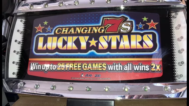 Aruze CHANGING 7s Lucky ⭐️ Stars  Slot Machine Topper  Very Cool