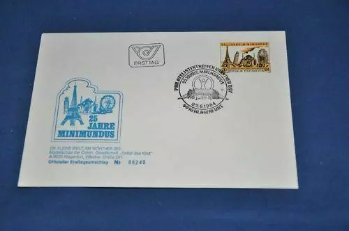 Briefmarke 25 Jahre Minimundus Ersttag - Österreich