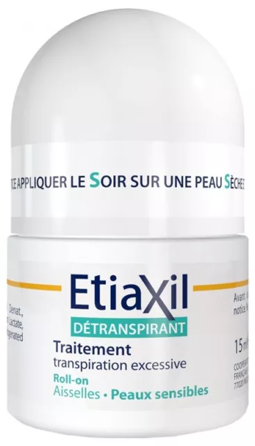 ETIAXIL Détranspirant Aisselles Peaux sensibles.  Traitement transpiration