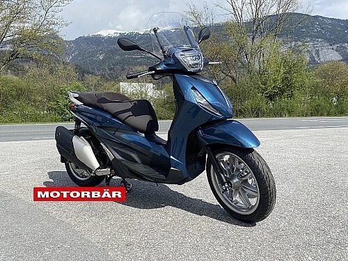 Piaggio Beverly 400 HPE E5 blau glanz blue LED Keyless GO Roller  /Netto €4999,-