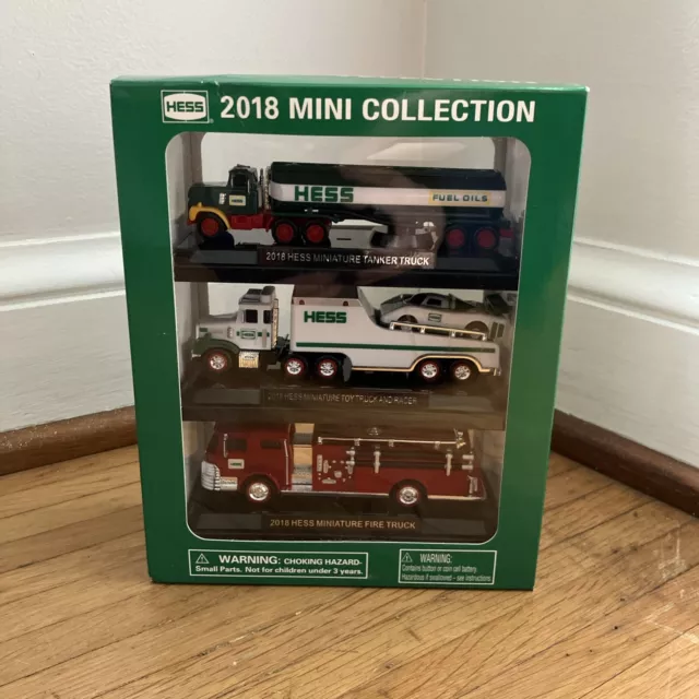 2018 Hess Mini Collection Tanker Truck, Truck & Racer, Fire Truck, 3 Pack