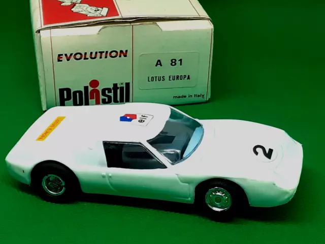 POLICAR POLISTIL A81 Lotus Europa bianca SLOT CAR PISTA ELETTRICA 1/32 IN BOX