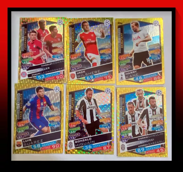 16-17 Topps Match Attax Champions League Trading Cards - Exclusive Edition