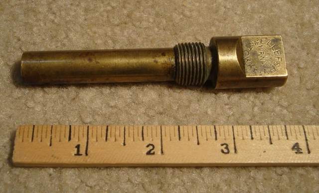 Vintage Ellefsen Stokke Norway Brass Whaling Harpoon tip fuse? for whale gun.