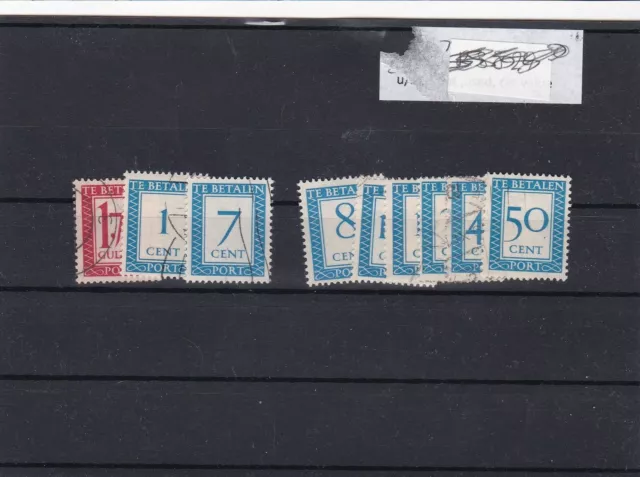 netherlands postage due stamps ref 16662