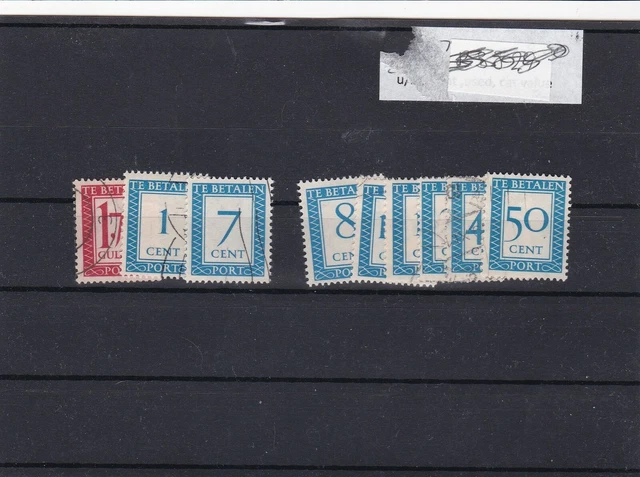 netherlands postage due stamps ref 16662