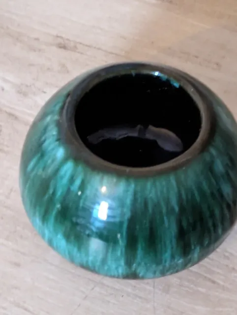 Vintage  Blue Mountain Pottery bowl Green/blue glaze Mid Century  Modern