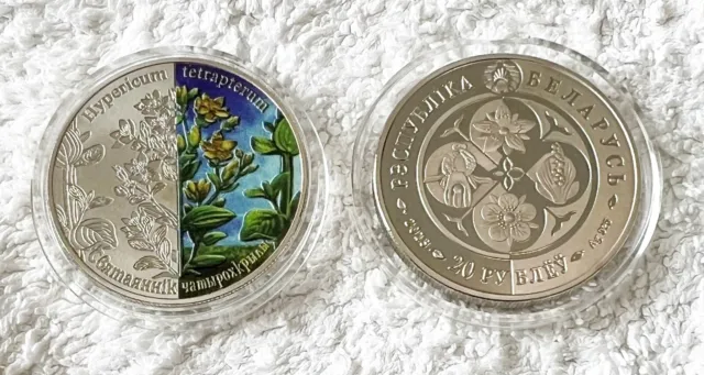 Rare Belarus St. Peter's wort .999 Silver Layered Coin - Add to Your Collection!