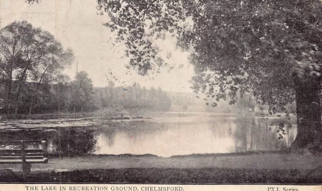 Chelmsford Essex England~The Lake In Reacreation Ground~I X L 1905 Postcard